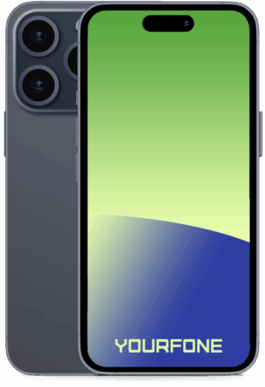 iPhone 15 Pro Blue Titanium front and back - Yourfone