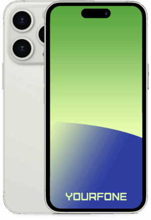 iPhone 15 Pro White Titanium front and back - Yourfone