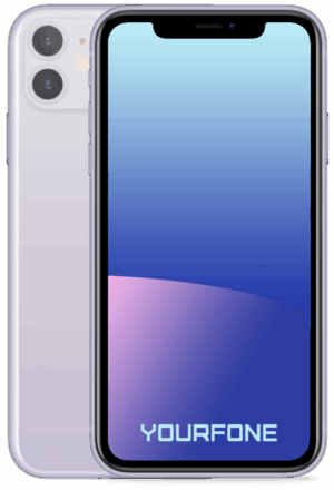iPhone 11 Purple back and front - Yourfone