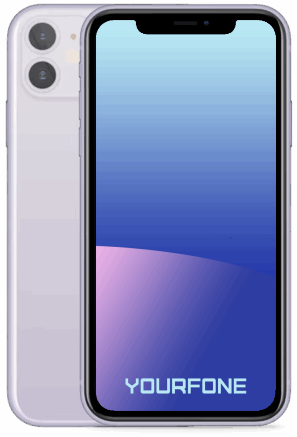 iPhone 11 Purple back and front - Yourfone