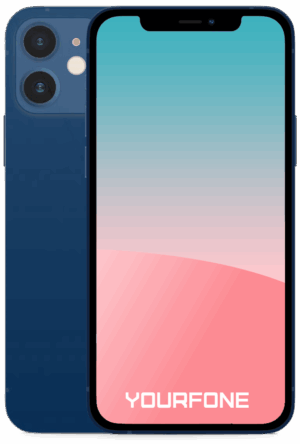 iPhone 12 Blue front and back - Yourfone