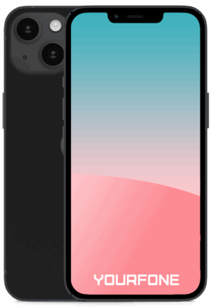 iPhone 14 Black Front and Back - Yourfone
