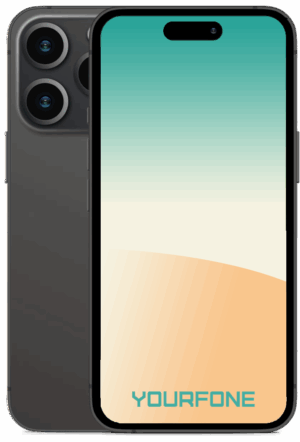 iphone-16 pro black front and back - Yourfone