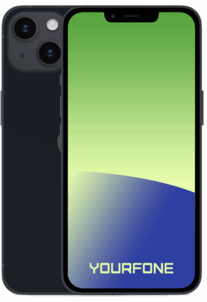 iPhone 14 Plus Black Front and Back - Yourfone