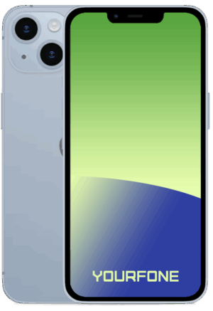 iPhone 14 Plus Blue Front And Black - Yourfone