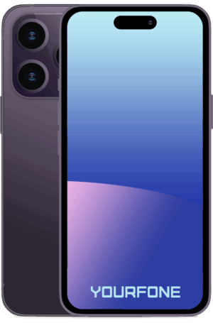 iPhone 14 Pro Deep Purple Front And Back - Yourfone