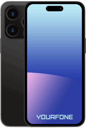 iPhone 14 Pro Space Black Front and Back - Yourfone