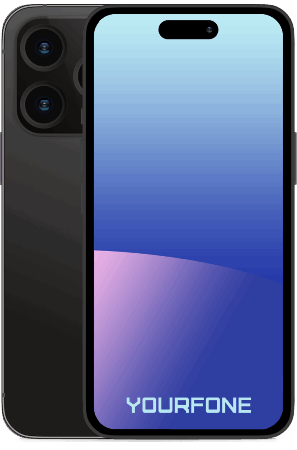 iPhone 14 Pro Space Black Front and Back - Yourfone