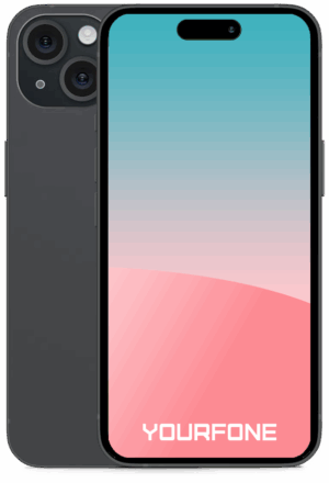 iPhone 15 Black front and back - Yourfone