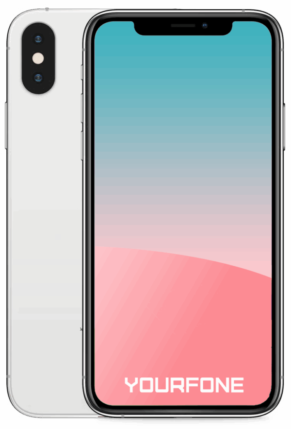 iPhone X Silver front and back - Yourfone