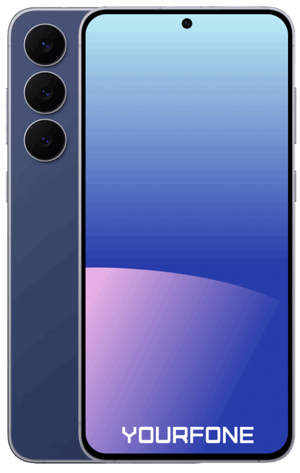 Galaxy S25 Fe Navy Front And Back - Yourfone