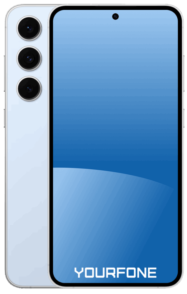 Galaxy S24 Fe Blue Front And Back - Yourfone