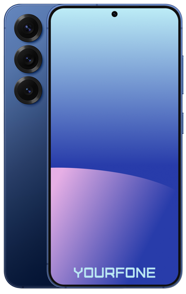 Galaxy S25 Navy Front And Back - Yourfone