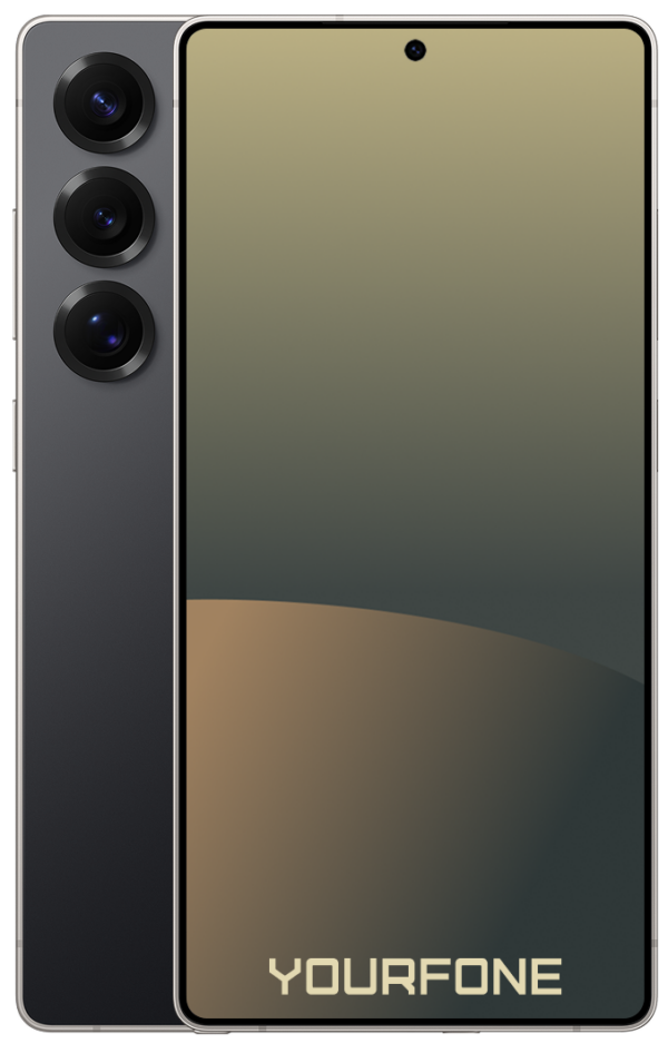 Galaxy S25 Ultra Titanium Black Front And Back - Yourfone