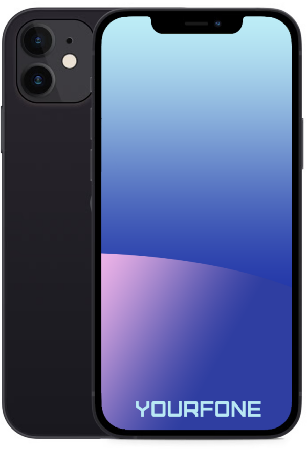 iPhone 12 Mini Black Front And Back - Yourfone