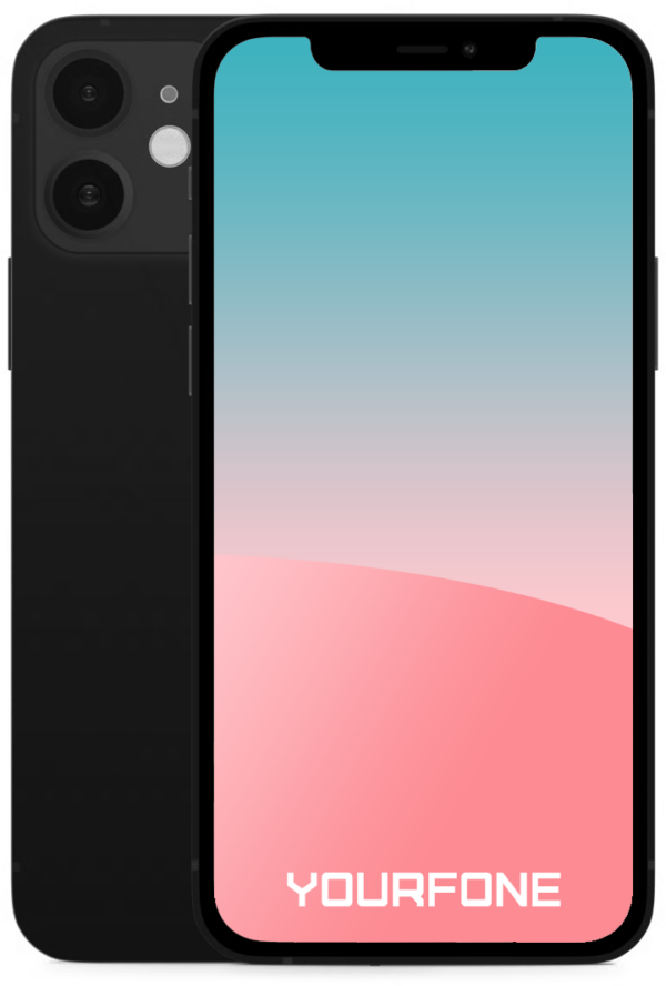 iPhone 12 Black Front And Back - Yourfone