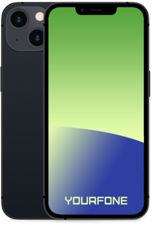 iPhone 13 Midnight Front And Back - Yourfone