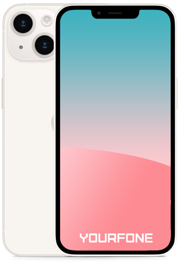 iPhone 14 White Front And Back - Yourfone