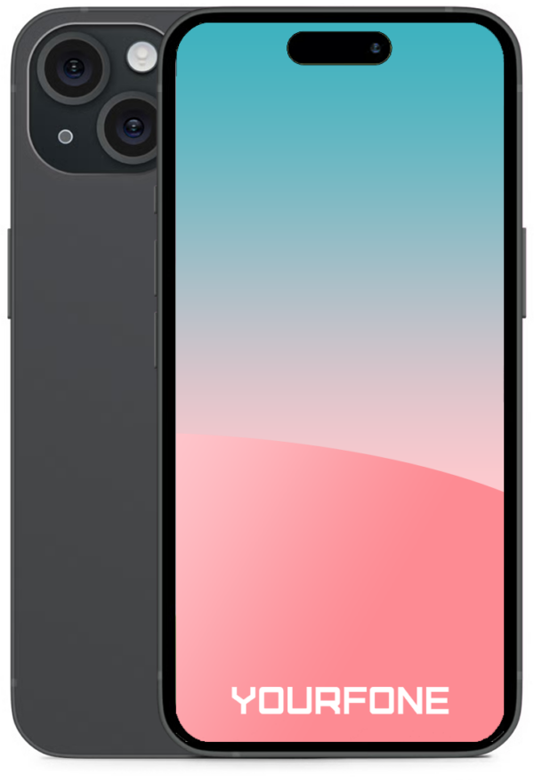 iPhone 15 Black Front And Back - Yourfone