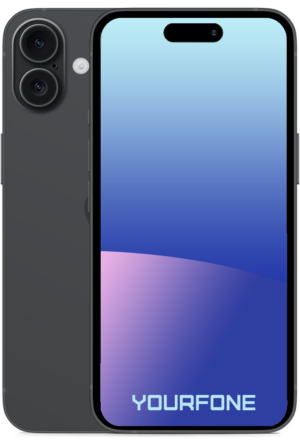 iPhone 16 Black Front And Back - Yourfone