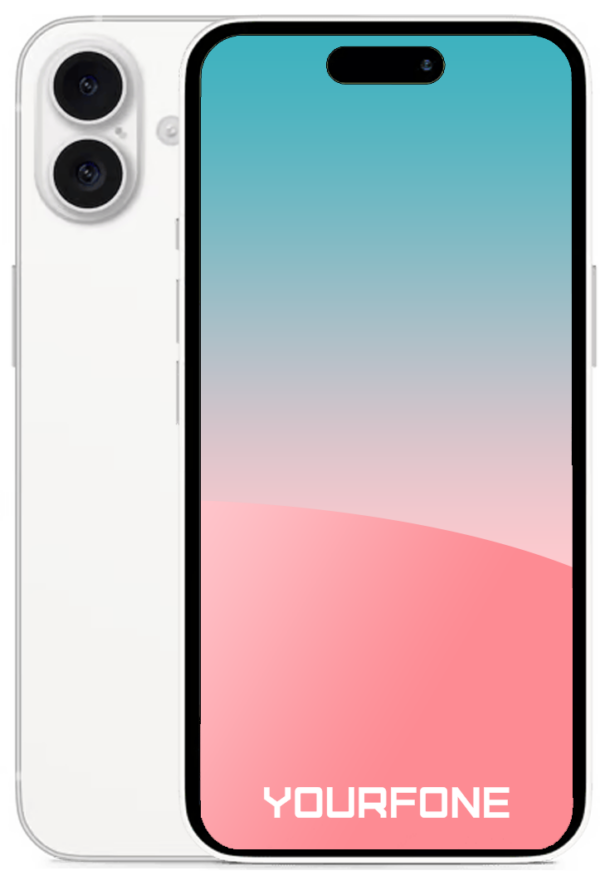 iPhone 16 Plus White Front And Back - Yourfone