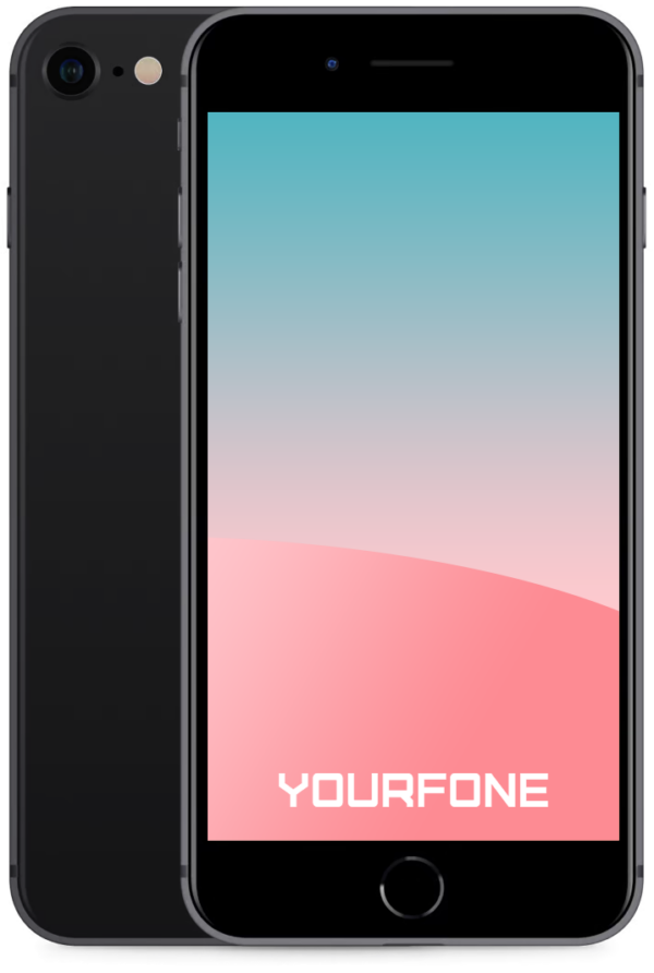 iPhone Se 2nd Gen 2020 Black Front And Back - Yourfone