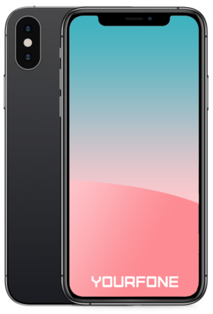 iPhone X Space Gray Front And Back - Yourfone