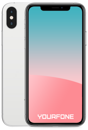 iPhone X Silver Front And Back - Yourfone