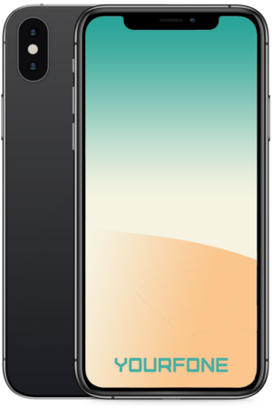 iPhone Xs Max Space Gray Front And Back - Yourfone