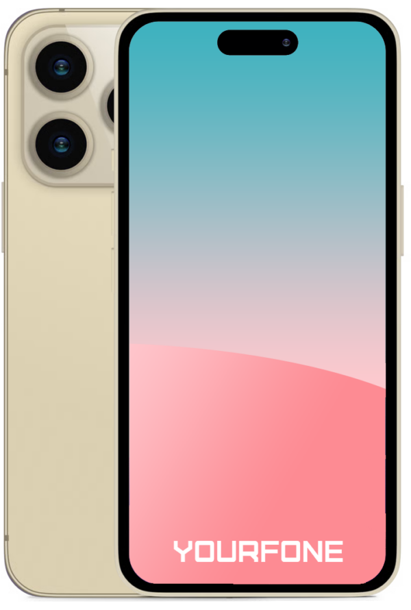 iPhone 14 Pro Max Gold Front And Back - Yourfone