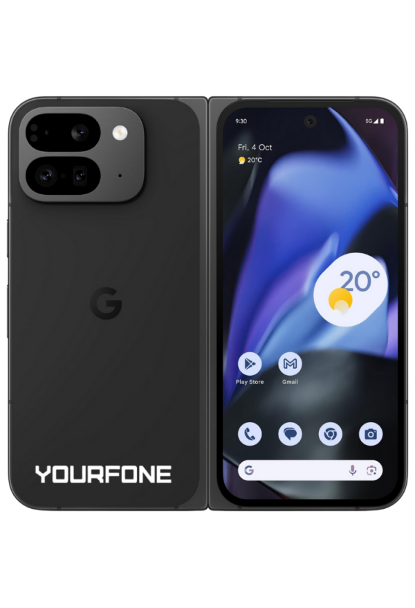 Pixel 9 Pro fold Obsidian Front And Back - Yourfone