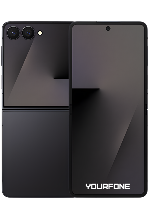 Galaxy Z Flip7 Jetblack Front And Back - Yourfone